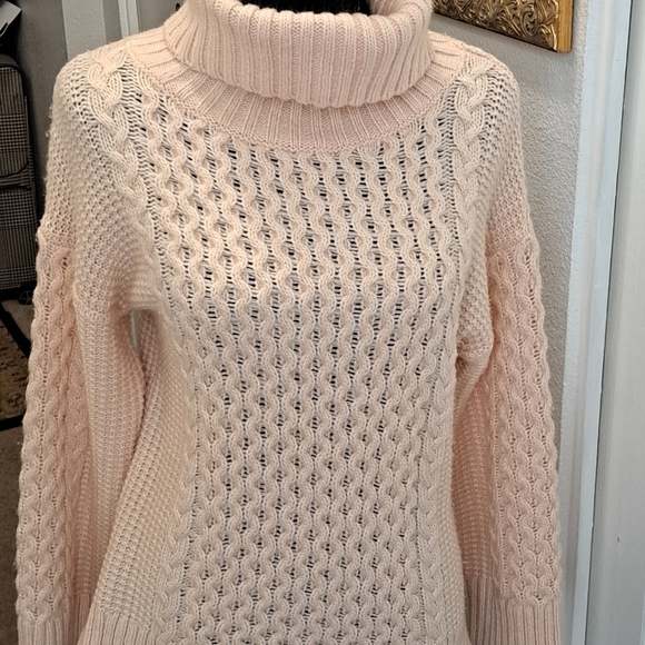 Pink Turtleneck Sweater - Picture 1 of 8